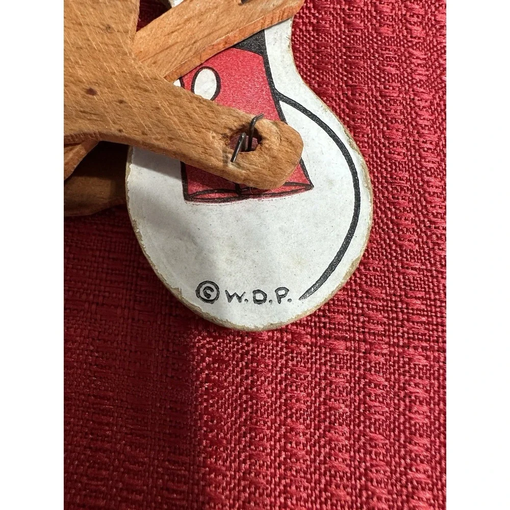 Mickey Mouse Wooden Trapeze Toy Walt Disney Productions Vintage